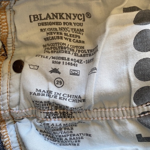 Blank NYC Distressed Blue Denim Jeans Size 29 - Picture 5 of 10